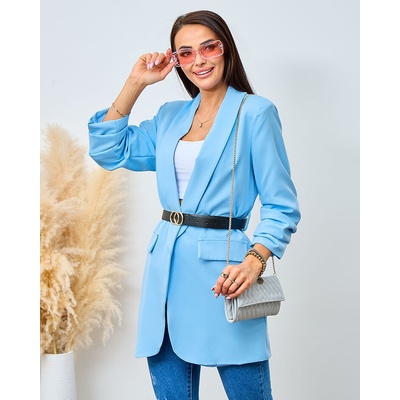 Resti Women's blazer with belt modrá svetlomodrá