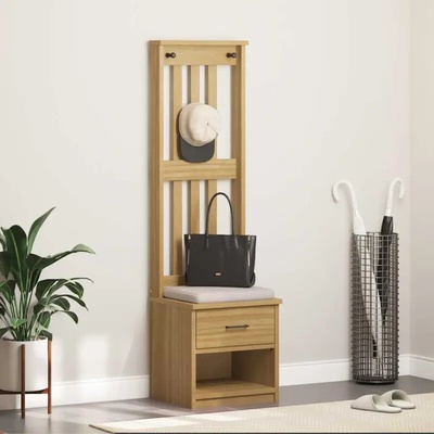 Předsíňový strom SANDENS 45x40x159,5 cm Borovicový masiv Hnědá 4010482