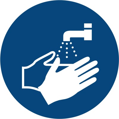 Příkazová značka Umyj si ruce, ISO 7010, fólie samolepicí, 100 mm, BJ = 10 ks