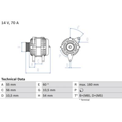 Alternátor BOSCH 0 986 041 240