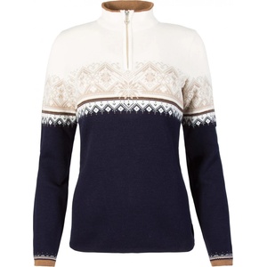 Dale of Norway Дамски вълнен пуловер Dale of Norway Women's St. Moritz Merino jumper - Navy / Bronze / Beige / Off White (105-0721-0412)