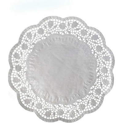 Wimex 72328 dekorativní krajka průměr 28cm kulatá bílá 100 ks
