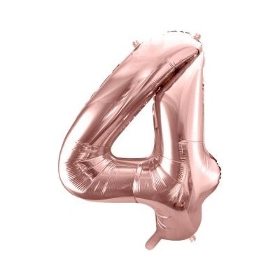 Balón fóliový 86cm číslo 4 ružové zlato