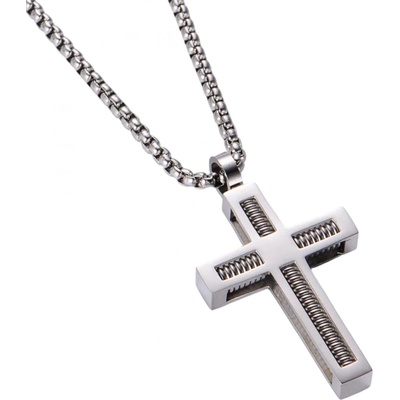 HARAHU Колие TW-34105 Cross - Сребърен KP34105 (TW-34105)