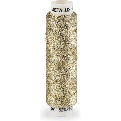Nitě vyšívací 100 m Metalux, střední, 001 zlatá sv.