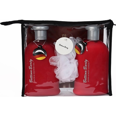 Bettina Barty Red Line Комплект - Лосион и Душ гел, 2 х 500 ml + Несесер и гъба