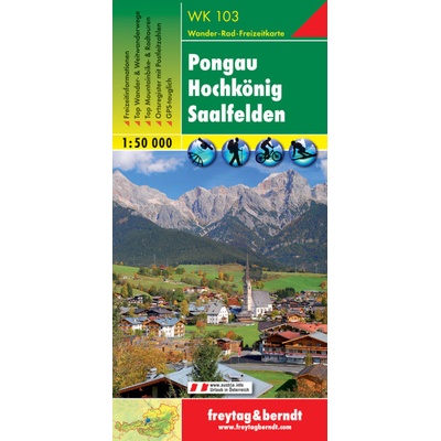 Turistická mapa Pongau-Hochkonig
