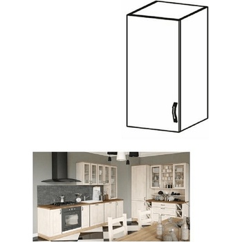 Горен шкаф Royal G40 бяло и северен бор