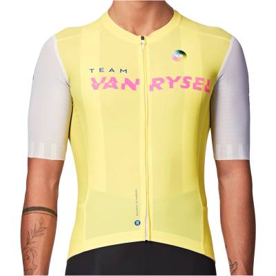 VAN RYSEL Фланелка с къс ръкав за колоездене VAN RYSEL Jersey RCR Short Sleeve Cycling jersey - Team Yellow - размер XL (056-4206-0514)