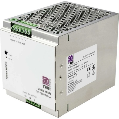 TRU COMPONENTS TC-YSDH960-24 sieťový zdroj na montážnu lištu (DIN lištu), 24 V/DC, 40 A, 960 W, výstupy 1 x