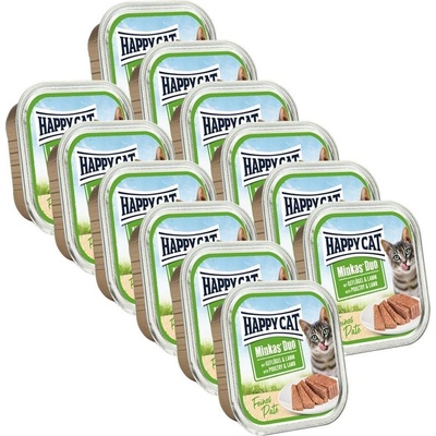 Happy Cat Minkas Duo Hydina & Jahňa 12 x 100 g