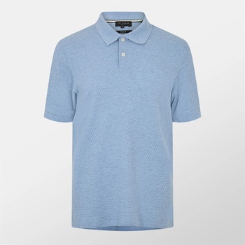 Image 1 of Ted Baker Блуза с яка Ted Baker Men's Redman Text Short-Sleeve Polo Shirt - Sky-Blue