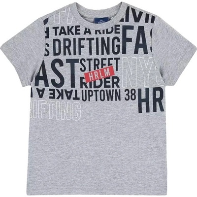 Chicco Boys Letters Tee Light Grey