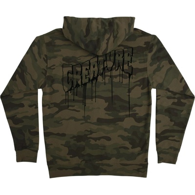 Creature Logo Outline Drip Zip Hooded Heavyweight Sweatshirt Forest Camo