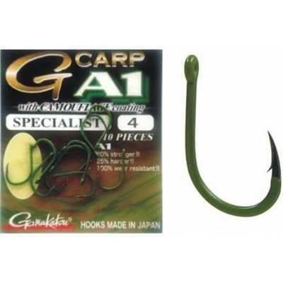 Gamakatsu G-Carp A1 Specialist Hook Camo Green vel.2 10ks