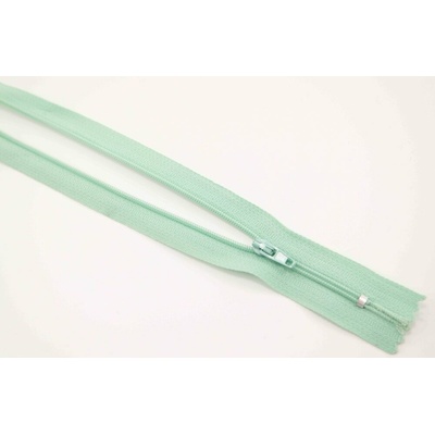 Nedeliteľný jemný plastový špirálový zips (veľkosť číslo 3) rôzne farby - dĺžka 12 cm - 60 cm 22 cm Svetlo zelená 3