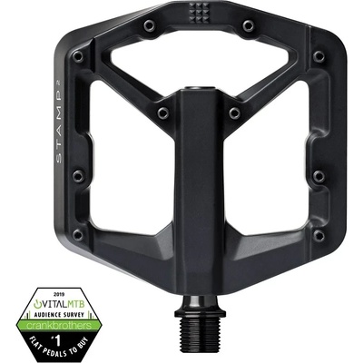 Crankbrothers Платформен педал Crankbrothers Stamp 2 Platform pedals - Black - размер Large (860-2379-0112)