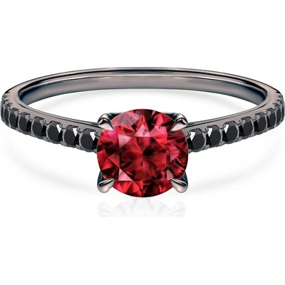 Savicki Zásnubný prsteň Share Your Love čierne zlato rubín čierne diamanty SYL P2 CZD RU CZ