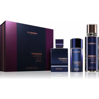 Al Haramain Amber Oud Dubai Night night EDP 75 ml + EDP 30 ml + telový sprej 250 ml