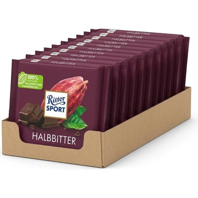 Ritter Sport HALBBITTER polohořká 12 x 100 g