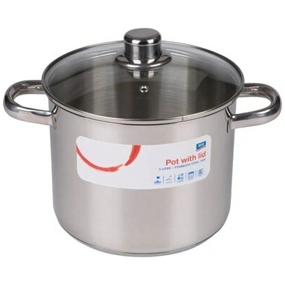 aro Hrnec vysoký s poklicí 20 cm/ 5 l nerez