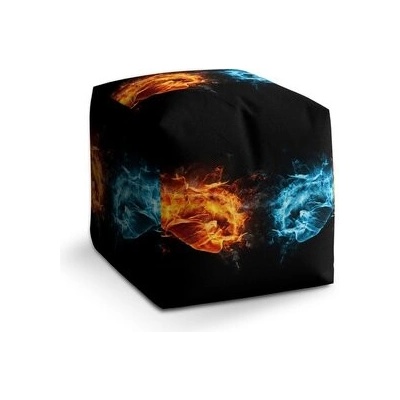 Sablio Taburet Cube Ohnivé pěsti: 40x40x40 cm