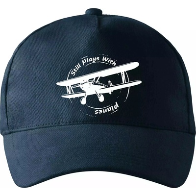 Still Plays With Planes so zahnutým šiltom a mosaznou sponou Tmavomodrá takmer čierna