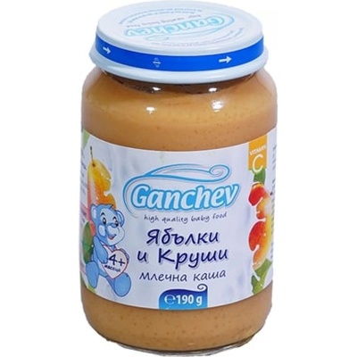 Ганчев пюре млечна каша с ябълки и круши - 190 г