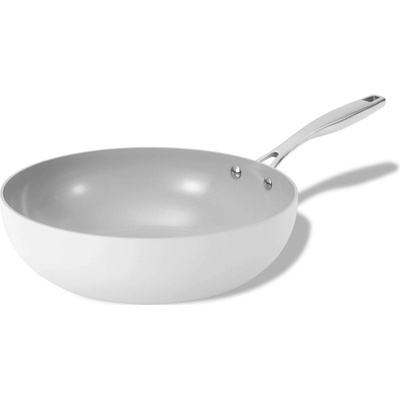 Elmich Nepřilnavá keramická Wok pánev Vital 26 cm krémově bílá
