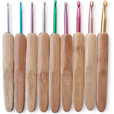 Annie's Knit Hliníkový háček s dřevěnou rukojetí Velikost: 3 mm