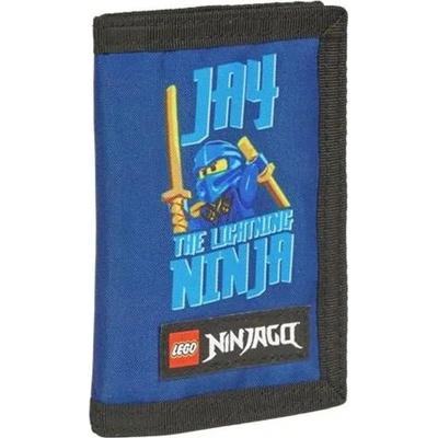 LEGO Peňaženka, na suchý zips, LEGO "Ninjago Jay", modrá, vzorovaná
