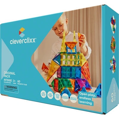 Cleverclixx Магнитен строителен комплект Original Pack Intense - 60 бр