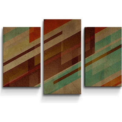 Sablio Obraz - 3-dílný Hnedá abstrakcia - 75x50 cm