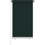vidaXL Външна ролетна щора, 85(Ш)x140(В) см, тъмнозелена, HDPE (312810)
