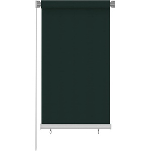 vidaXL Външна ролетна щора, 85(Ш)x140(В) см, тъмнозелена, HDPE (312810)