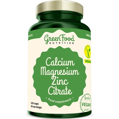 GreenFood Calcium Magnesium Zinc Citrate 120 kapsúl