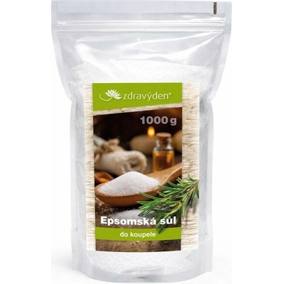 Zdravý den Epsomská soľ do kúpeľa 1000 g