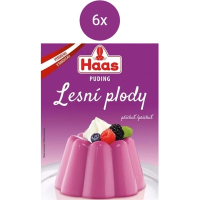 HAAS puding s příchutí lesní plody 6 x 37g