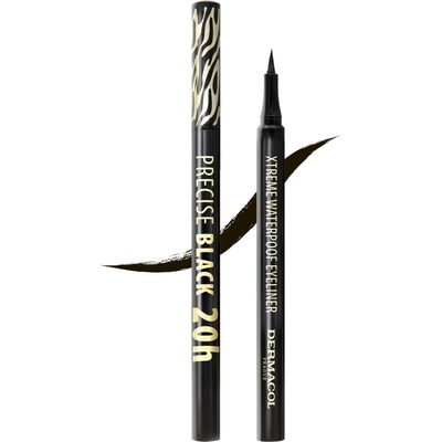 Dermacol Presné 20h vodoodolné očné linky xtreme Waterproof Eyeliner Black 1 ml