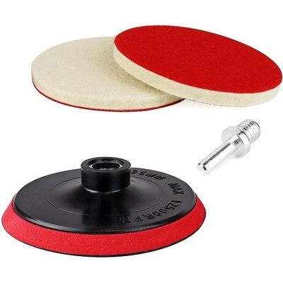 AMiO Sada filcových kotoučů na leštění + kotouč 125mm + adaptér M14