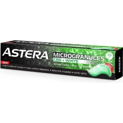 Astera Gélová s mikrogranulami proti zubnému povlaku CBD+White 75 ml
