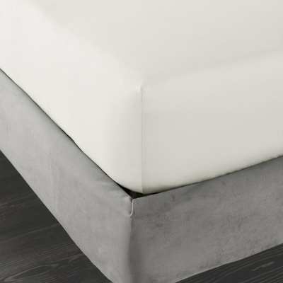 Bianca Cotton Sateen prostěradlo bílé béžové 90x190