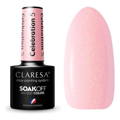 Claresa gel lak Celebration 5 Růžová 5 ml