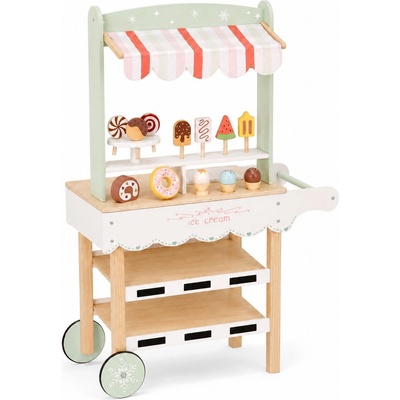Ginger Home Дървен магазин за сладолед Ginger Home - Магазинче на колела W10A273 (W10A273)