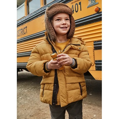 MAYORAL Дълго зимно яке в цвят горчица за мини момче Mayoral