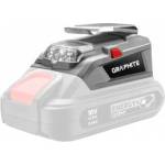 Graphite 18V Li-lon Energy+ Rechargeable Flashlight with USB Output 58G025