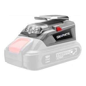 Graphite 18V Li-lon Energy+ Rechargeable Flashlight with USB Output 58G025
