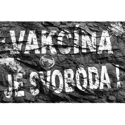 Vakcína je svoboda ! - ceduľa 30cm x 20cm Plechová tabuľa