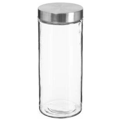 5five Skleněná nádoba na potraviny s víkem z nerezové oceli 2000 ml
