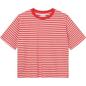 DEDICATED Дамска тениска DEDICATED Women's T-Shirt Vadstena T-shirt - Stripes Grenadine Red - размер L (916-7068-0714)